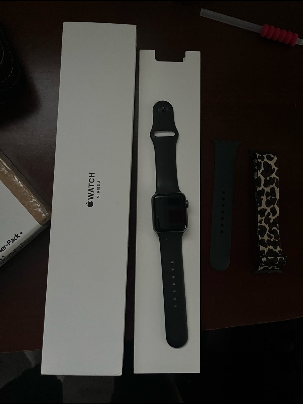 Apple Watch Series 3 with Extra Leopard-Pattern Band